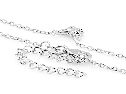 Bella Luce® 0.99ctw White Diamond Simulant Rhodium Over Sterling Silver Butterfly Necklace - Size 18