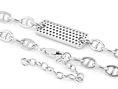 Bella Luce® 1.66ctw White Diamond Simulant Rhodium Over Brass Necklace - Size 18