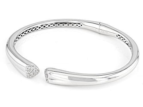 Bella Luce® Ottone 0.47ctw White Diamond Simulant Rhodium Over Brass Cuff Bracelet - Size 7.25