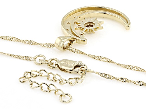 Bella Luce® 0.30ctw White and Brown Diamond Simulant Eterno™ Yellow Moon and Star Pendant