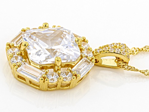 Bella Luce® 11.90ctw White Diamond Simulant Eterno™ Yellow Pendant With Chain (7.12ctw DEW)