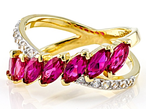 Bella Luce ® 1.90ctw Lab Created Ruby And White Diamond Simulant Eterno™ Yellow Ring - Size 8