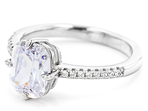 Bella Luce® 3.73ctw White Diamond Simulant Rhodium Over Silver Ring (2.26ctw DEW) - Size 12