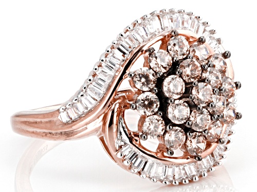 Bella Luce® 1.86ctw Champagne And White Diamond Simulants Eterno™ Rose Ring(1.12ctw DEW) - Size 10