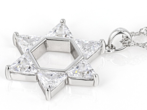 Bella Luce® 4.99ctw White Diamond Simulant Rhodium Over Silver Pendant With Chain(3.02ctw DEW)