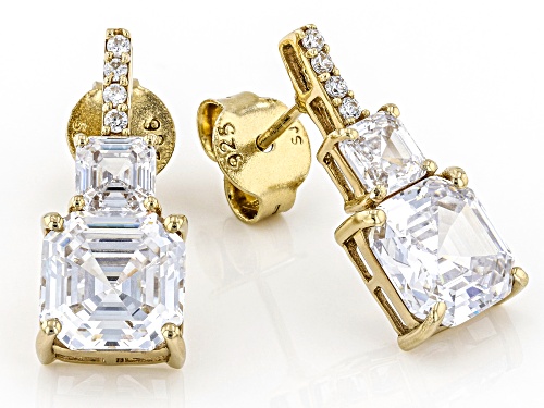 Bella Luce® 15.28ctw White Diamond Simulant Eterno™ Yellow Asscher Cut Earrings