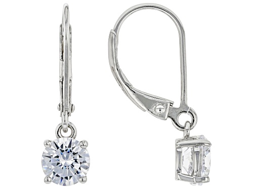 Bella Luce® 10.50ctw White Diamond Simulant Rhodium Over Sterling Silver Earring Set (6.36ctw DEW)