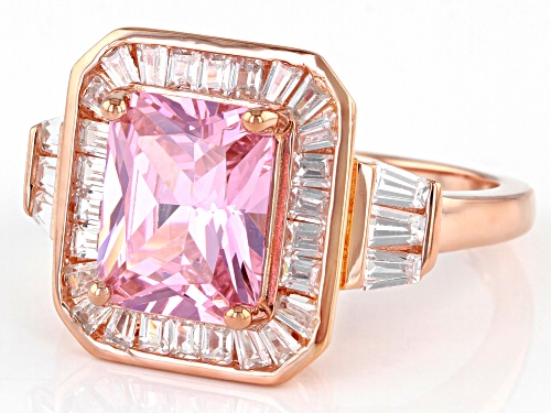 Bella Luce® 6.08ctw Pink And White Diamond Simulants Eterno™ Rose Ring (4.33ctw DEW) - Size 8