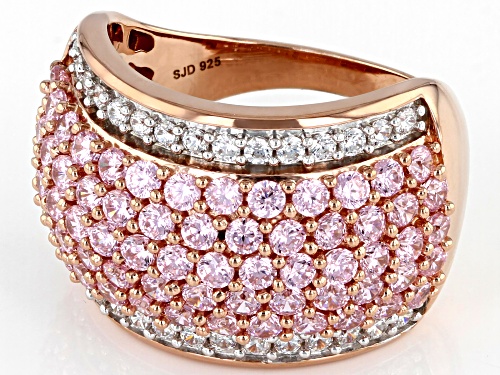Bella Luce® 5.42ctw Pink And White Diamond Simulants Eterno™ Rose Ring(3.28ctw DEW) - Size 6