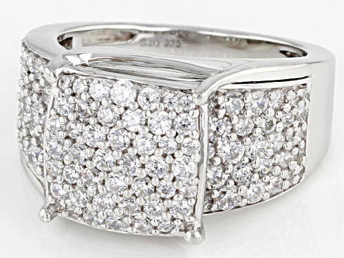 Bella Luce® 4.00ctw White Diamond Simulant Rhodium Over Sterling Silver Ring(2.42ctw DEW) - Size 5