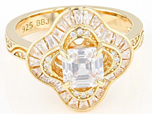 Bella Luce® 3.08ctw White Diamond Simulant Eterno™ Yellow Asscher Cut Ring(1.87ctw DEW) - Size 8