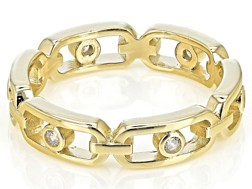 Bella Luce® 0.12ctw White Diamond Simulant Eterno™ Yellow Paperclip Ring (0.07ctw DEW) - Size 7