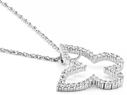 Bella Luce® 1.26ctw White Diamond Simulant Platinum Over Silver Butterfly Pendant With Chain