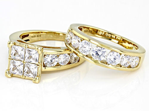 Bella Luce® 6.20ctw White Diamond Simulant Eterno™ Yellow Ring With Band(3.76ctw DEW) - Size 10