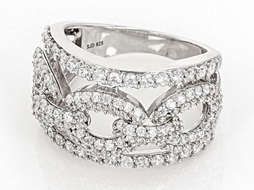 Bella Luce® 2.75ctw White Diamond Simulant Rhodium Over Sterling Silver Ring(1.66ctw DEW) - Size 7
