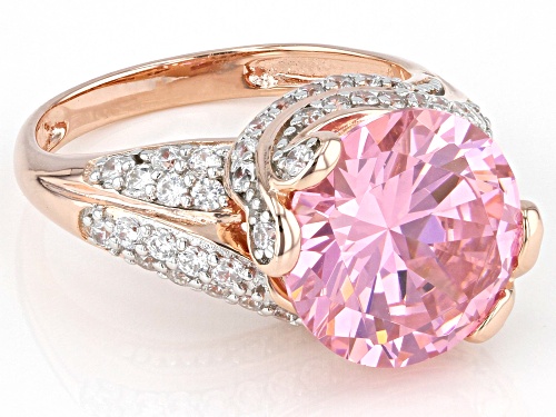 Bella Luce® 11.54ctw Pink And White Diamond Simulants Eterno™ Rose Ring (6.99ctw DEW) - Size 7