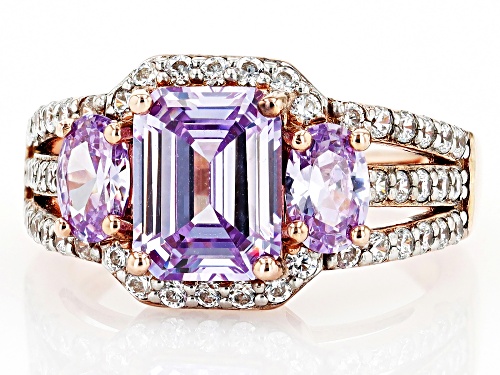 Bella Luce® 6.59ctw Lavender And White Diamond Simulants Eterno™ Rose Ring (3.99ctw DEW) - Size 7