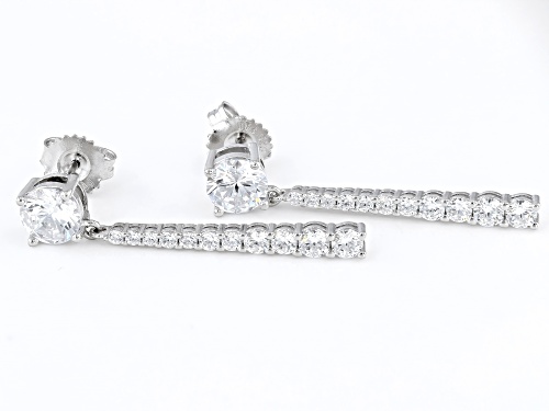 Bella Luce® 4.38ctw White Diamond Simulant Rhodium Over Sterling Silver Earrings (2.65ctw DEW)