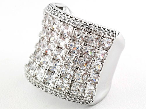 Bella Luce ® 8.35ctw Square And Round Rhodium Over Sterling Silver Ring - Size 5