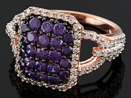 Bella Luce ® 3.15ctw Purple & White Diamond Simulant Eterno ™ Rose Ring - Size 5