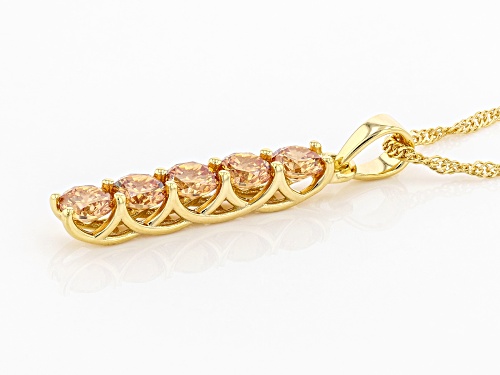 Bella Luce ® 4.39ctw Champagne Diamond Simulant Eterno ™ Yellow Pendant With Chain (2.30ctw DEW)