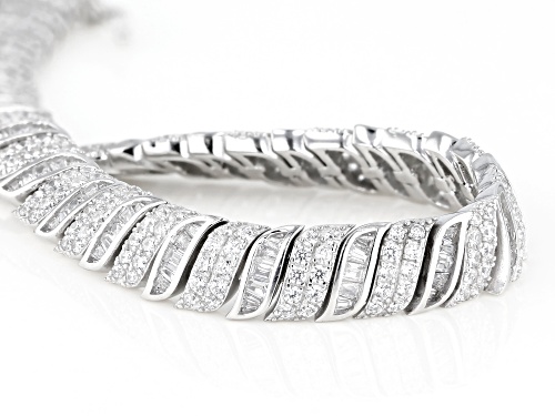 Bella Luce ® 9.53ctw White Diamond Simulant Rhodium Over Silver Tennis Bracelet (4.32ctw DEW) - Size 8.25