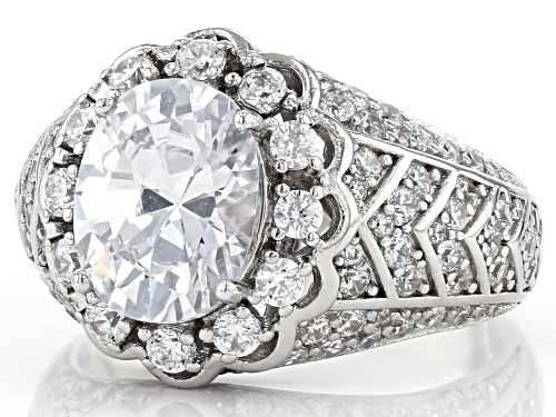 Bella Luce ® 6.23ctw Rhodium Over Sterling Silver Ring (4.13ctw DEW) - Size 7