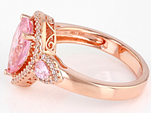 Bella Luce ® 4.44ctw Pink And White Diamond Simulants Eterno ™ Rose Ring (3.66ctw DEW) - Size 7