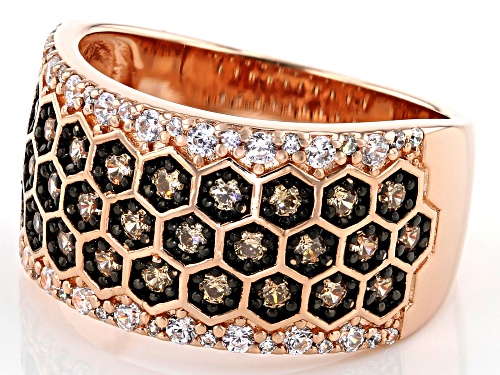 Bella Luce ® 1.33ctw Champange And White Diamond Simulants Eterno™ Rose Ring (0.79ctw DEW) - Size 5