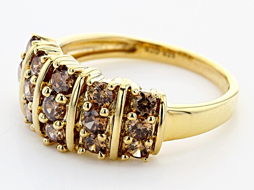 Bella Luce ® 1.55ctw Mocha Diamond Simulant Eterno™ Yellow Ring (0.90ctw DEW) - Size 11