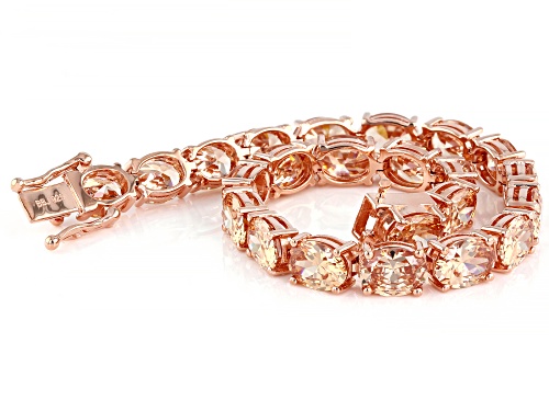 Bella Luce ® 42.63ctw Champagne Diamond Simulant Eterno™ Rose Tennis Bracelet (30.25ctw DEW) - Size 8