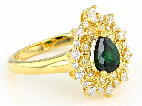 Bella Luce ® 1.83ctw Emerald And White Diamond Simulants Eterno™ Yellow Ring - Size 11