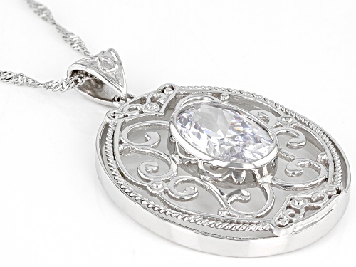 Bella Luce ® 10.10ctw Rhodium Over Sterling Silver Pendant With Chain (5.81ctw DEW)