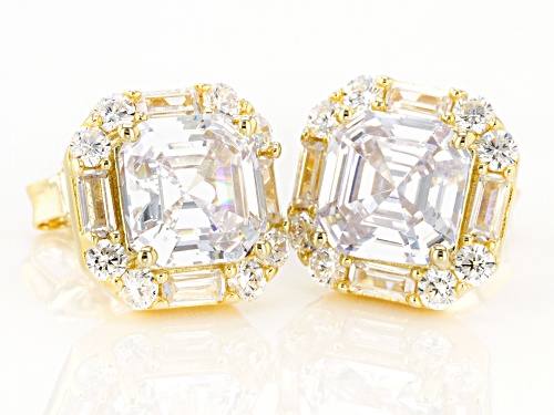 Bella Luce ® 7.17ctw Asscher Cut White Diamond Simulant Eterno™ Yellow Asscher Cut Earrings