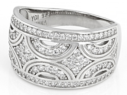 Bella Luce ® 1.03ctw Rhodium Over Sterling Silver Band Ring (0.57ctw DEW) - Size 7