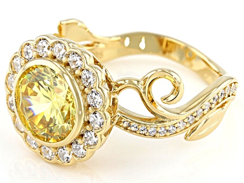Bella Luce ® 5.52ctw Canary And White Diamond Simulants Eterno™ Yellow Ring (2.66ctw DEW) - Size 8