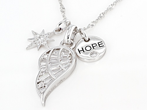 Bella Luce ® 1.37ctw Rhodium Over Silver Inspirational Pendant With Chain