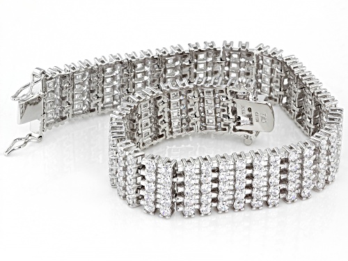 Bella Luce ® 19.58ctw Rhodium Over Silver Sterling Silver Tennis Bracelet (10.00ctw DEW) - Size 7.25