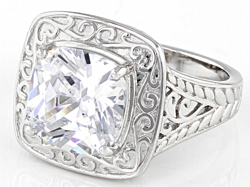 Bella Luce ® 6.57ctw Rhodium Over Sterling Silver Ring (3.87ctw DEW) - Size 9
