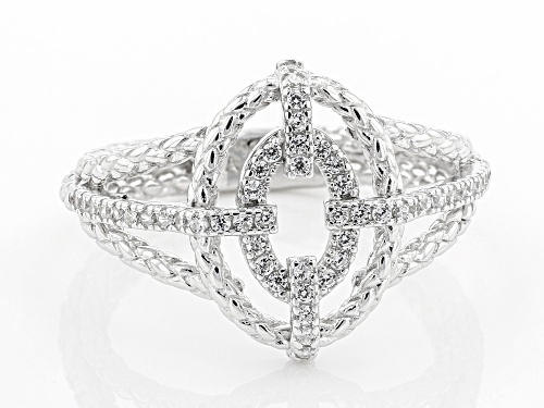 Bella Luce ® 0.45ctw Rhodium Over Sterling Silver Ring (0.25ctw DEW) - Size 8