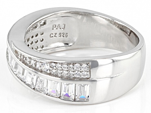 Bella Luce® 1.61ctw White Diamond Simulant Platinum Over Sterling Silver Ring (0.85ctw DEW) - Size 7