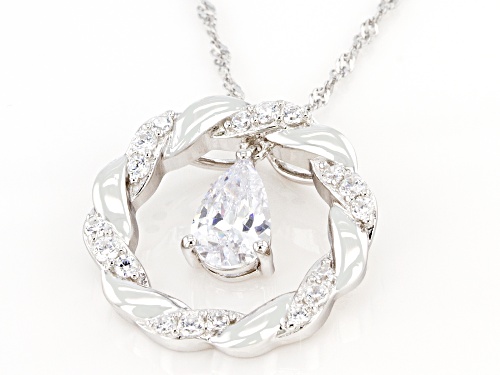 Bella Luce ® 3.33ctw Platinum Over Sterling Silver Pendant With Chain (1.75ctw DEW)