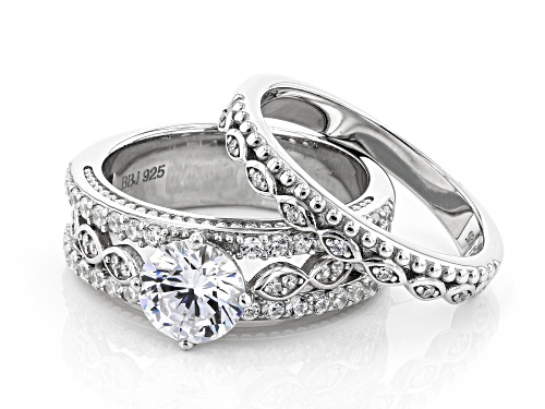 Bella Luce ® 3.39ctw Rhodium Over Sterling Silver Ring With Band (1.88ctw DEW) - Size 6