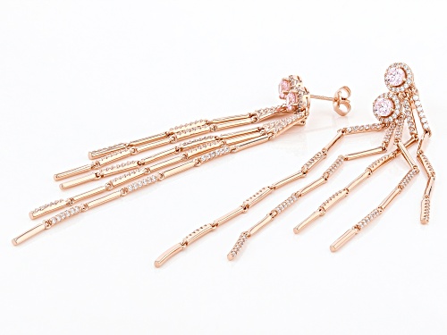 Bella Luce ® 4.48ctw Pink And White Diamond Simulants Eterno™ Rose Earrings (2.68ctw DEW)