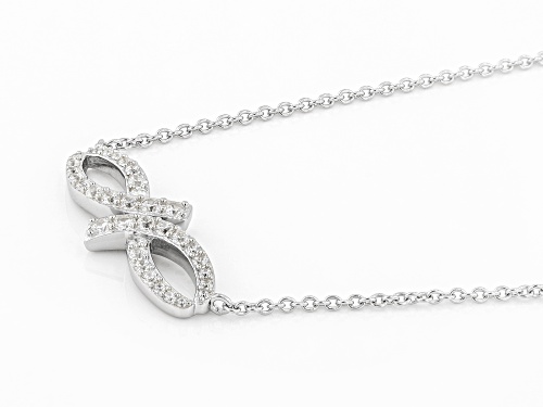 Bella Luce ® 0.99ctw White Diamond Simulant Platinum Over Sterling Silver Necklace (0.49ctw DEW) - Size 16