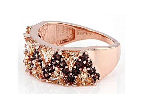 Bella Luce ® 4.19ctw Mocha And Champagne Diamond Simulants Eterno™ Rose Ring (2.87ctw DEW) - Size 8