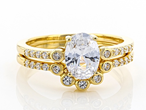 Bella Luce ® 2.62ctw White Diamond Simulant Eterno™ Yellow Ring With Band (1.47ctw DEW) - Size 10