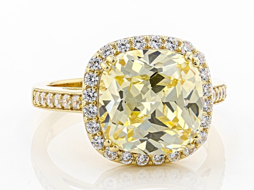 Bella Luce ® 11.13ctw Canary And White Diamond Simulants Eterno™ Yellow Ring (5.15ctw DEW) - Size 10