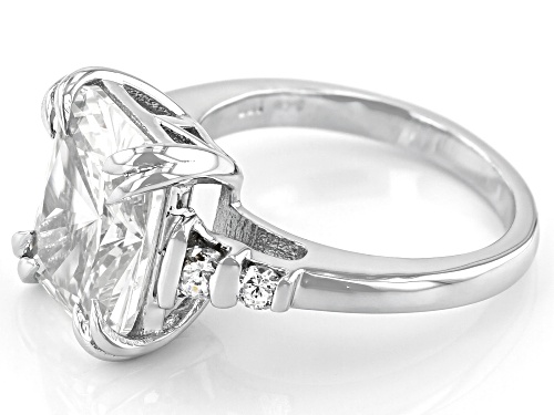 Bella Luce ® 10.55ctw White Diamond Simulant Rhodium Over Sterling Silver Ring (6.34ctw DEW) - Size 11