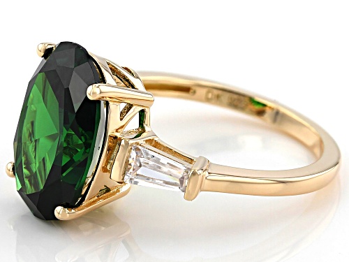 Bella Luce® 10.77ctw Emerald and White Diamond Simulants Eterno™ Yellow Ring - Size 7